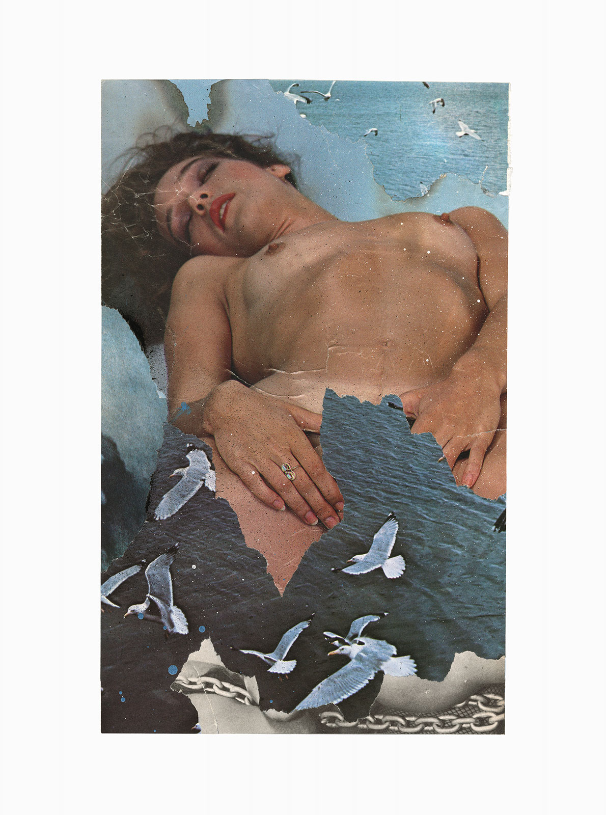 Under Sun Trash / Disappearing
(30,5 cm x 41 cm), collage, acrylic on paper, 2018 