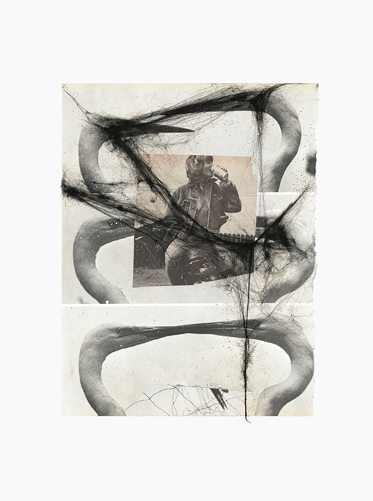 Gutter Magik series
(30,5 cm x 41 cm), acrylic, tainted cotton, collage on paper, 2015 