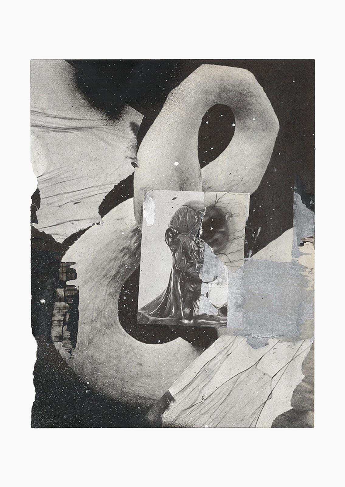 Gutter Magik series
(25,5 cm x 36 cm), acrylic, glitter, collage on paper, 2015 