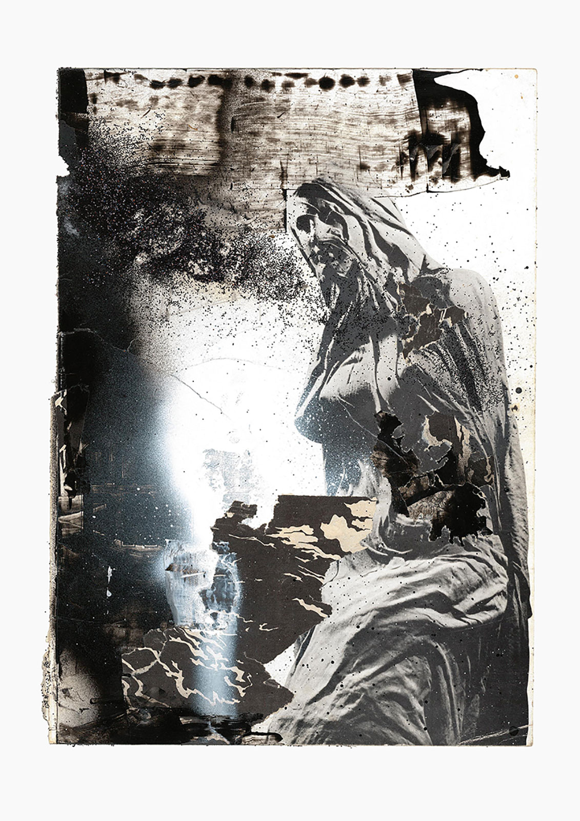 Gutter Magik series
(25,5 cm x 36 cm), acrylic, glitter, collage on paper, 2015 