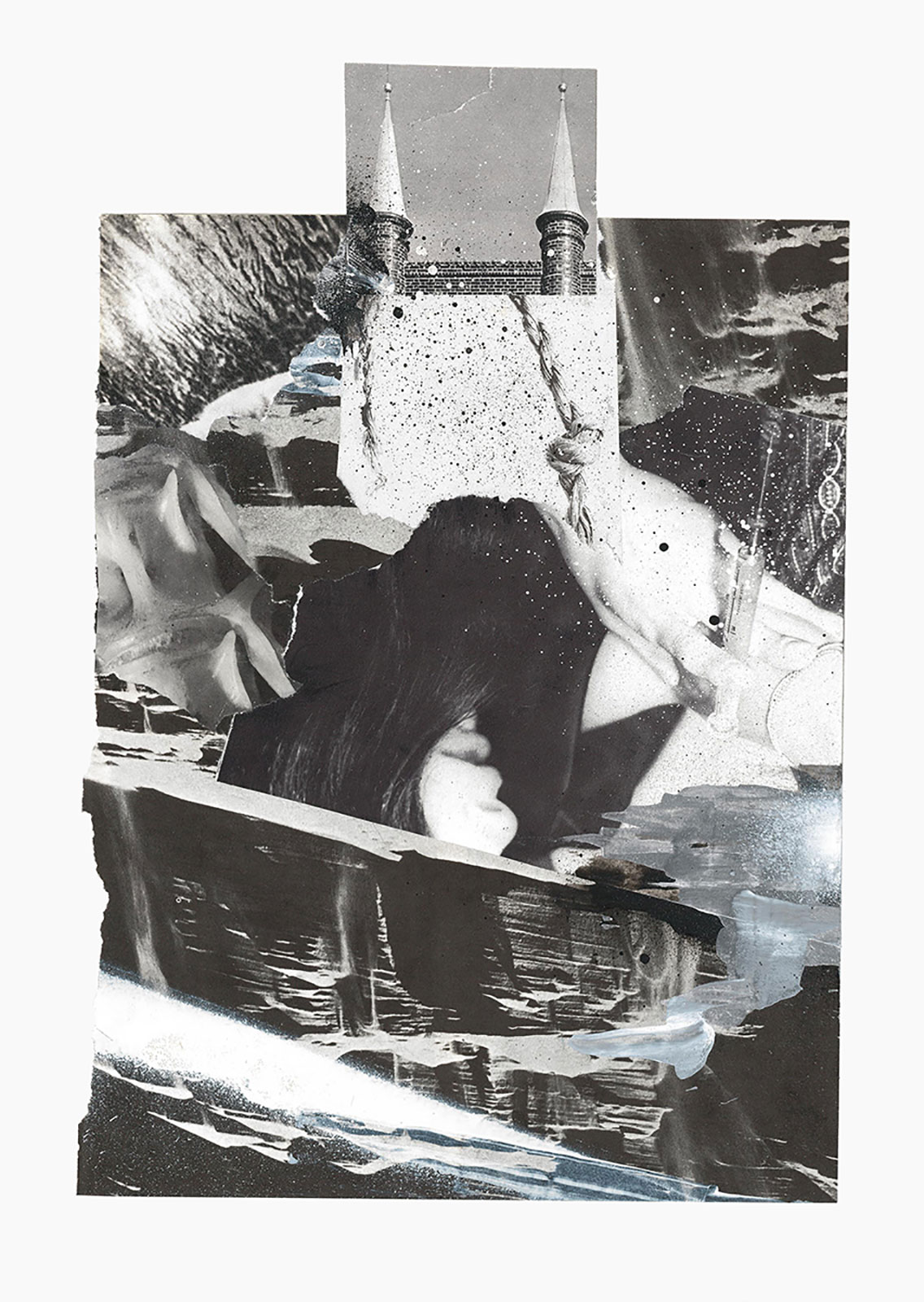 Gutter Magik series
(25,5 cm x 36 cm), acrylic, collage on paper, 2015 