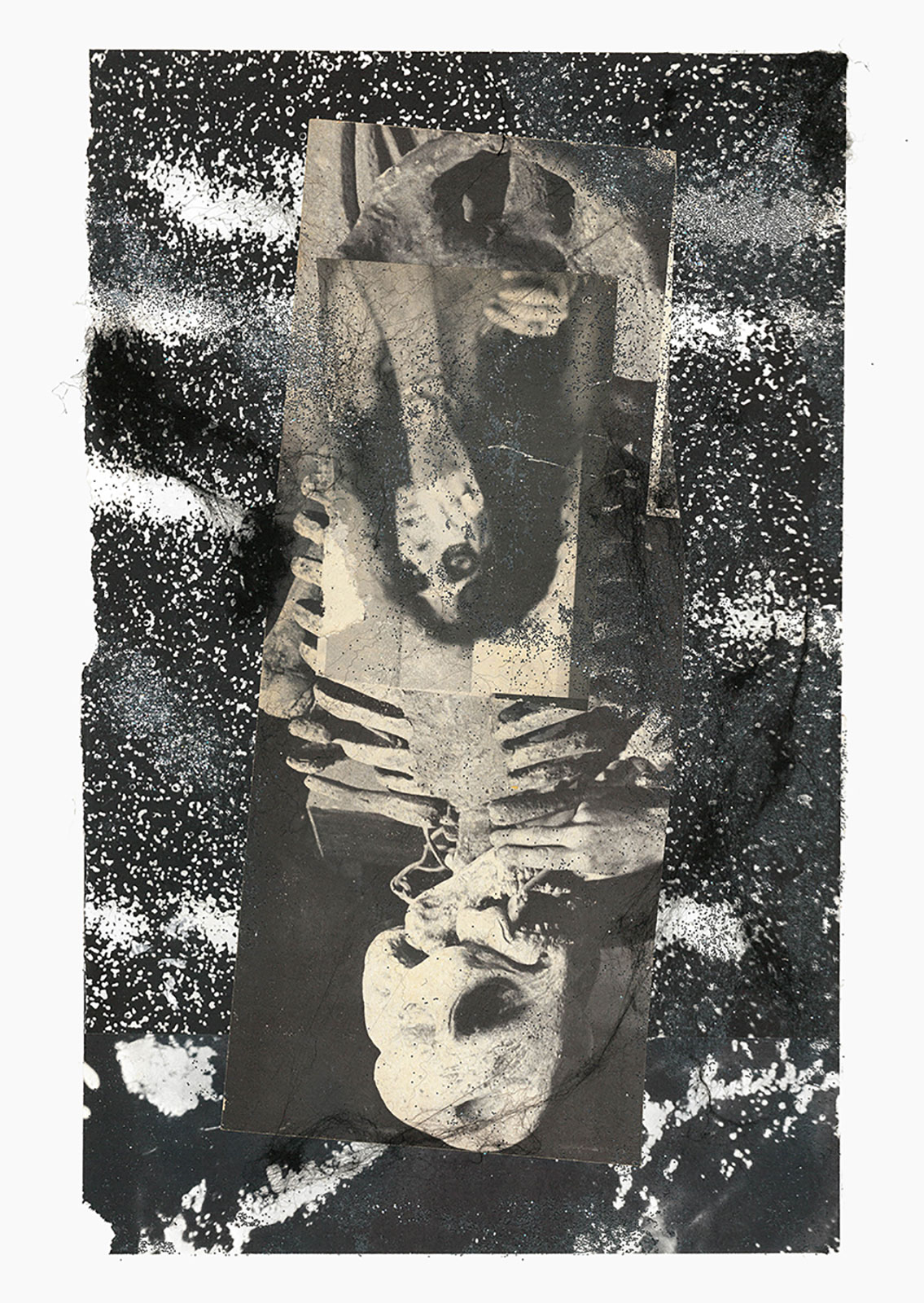 Gutter Magik series
(25,5 cm x 36 cm), acrylic, glitter, tainted cotton, collage on paper, 2015 