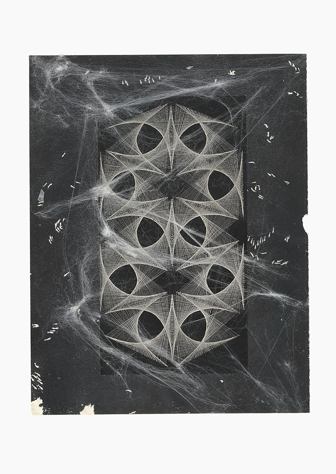 Gutter Magik series
(30,5 cm x 41 cm), collage, tainted cotton on paper, 2015 