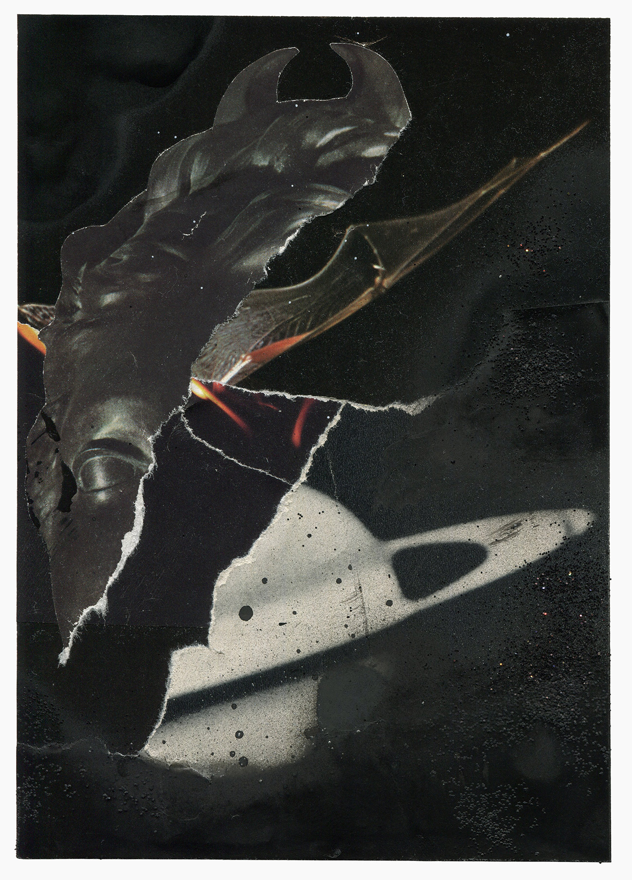 Cathedral Soul series
(15 cm x 21 cm), collage, glitter, acrylic on paper, 2019 