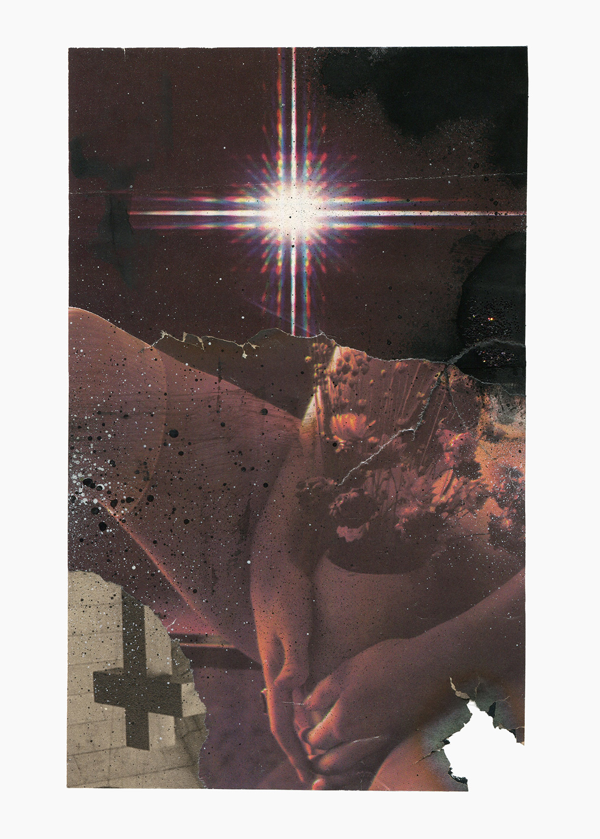 Cathedral Soul series
(15 cm x 21 cm), collage, glitter, acrylic on paper, 2020 