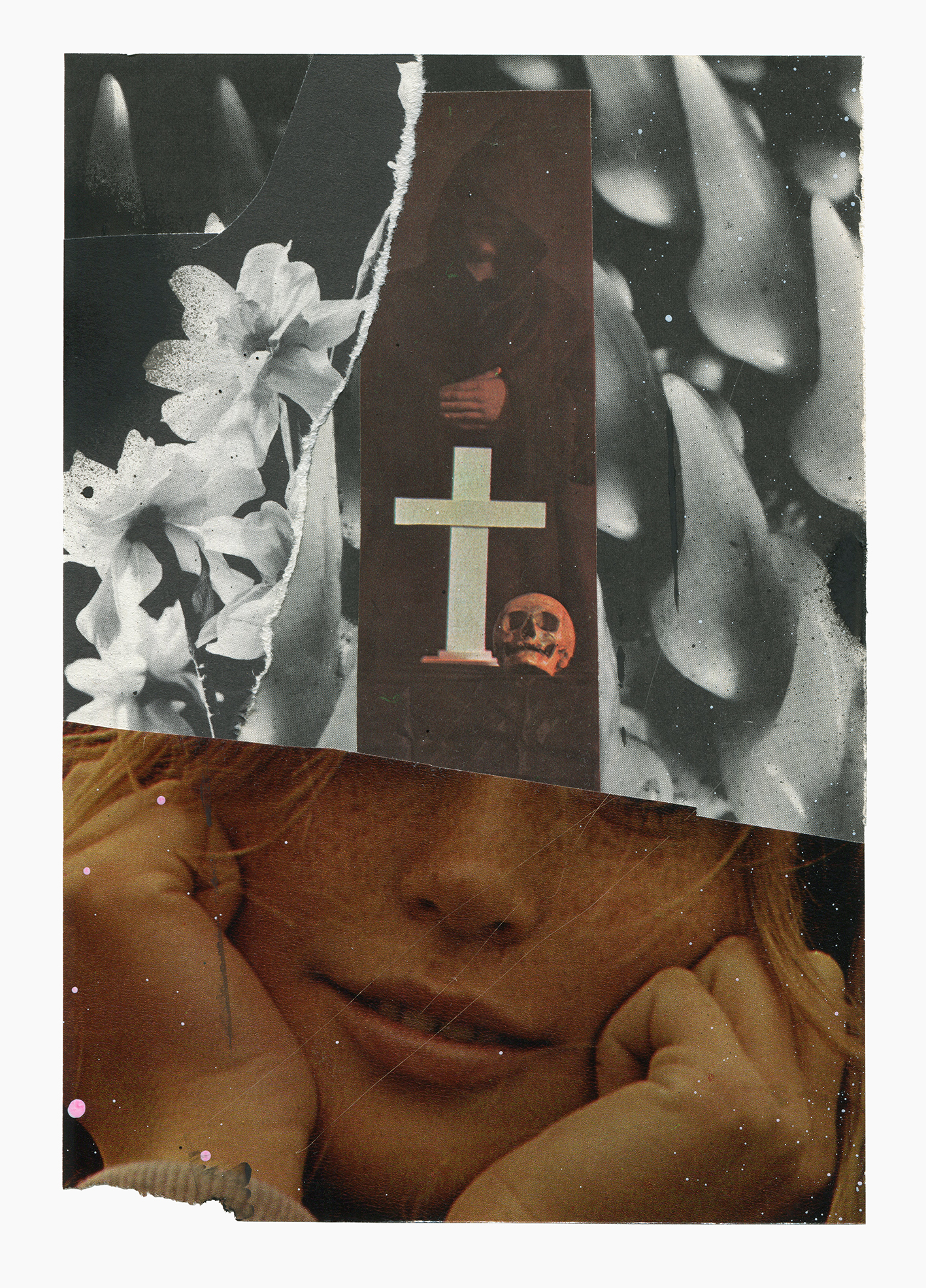 Spell Rider series
(15 cm x 21 cm), collage, glitter, acrylic on paper, 2023 