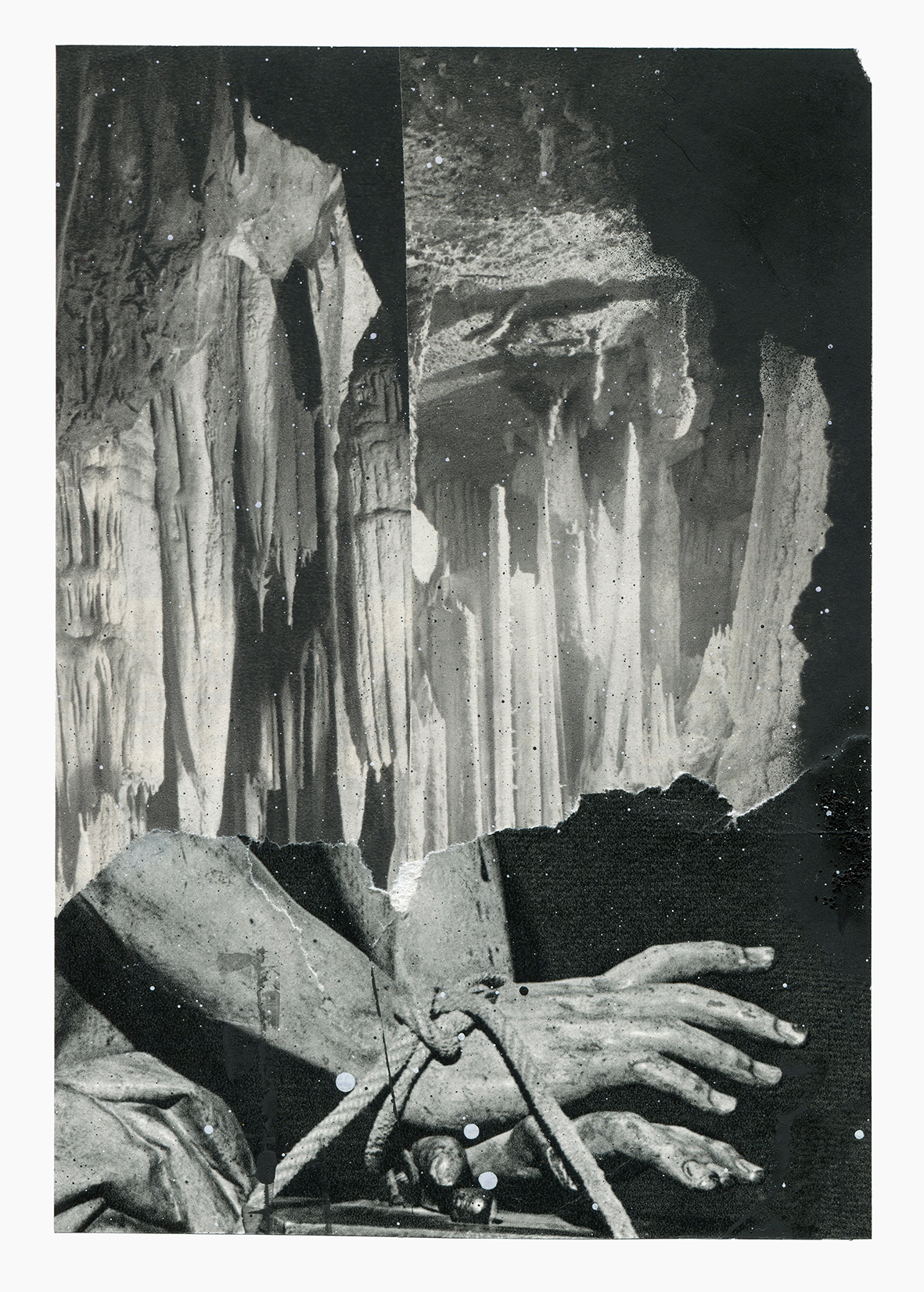 Secret Daylight Of A Vampire Wasteland series
(15 cm x 21 cm), collage, glitter, acrylic on paper, 2024 