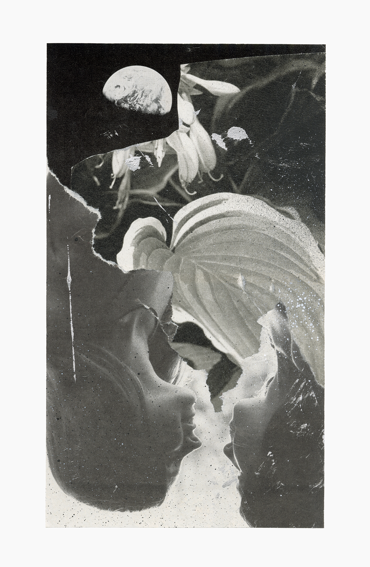 Under Blood Rain In Marble Maze series
(15 cm x 23 cm), collage, acrylic on paper, 2025 