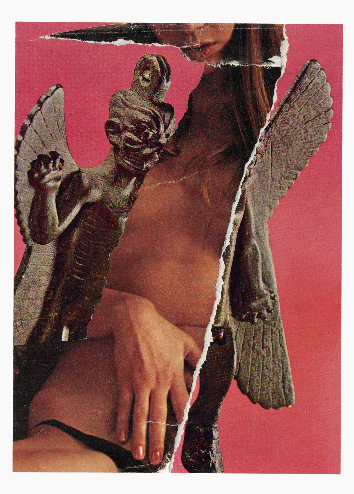 Under Blood Rain In Marble Maze series
(15 cm x 21 cm), collage on paper, 2025 