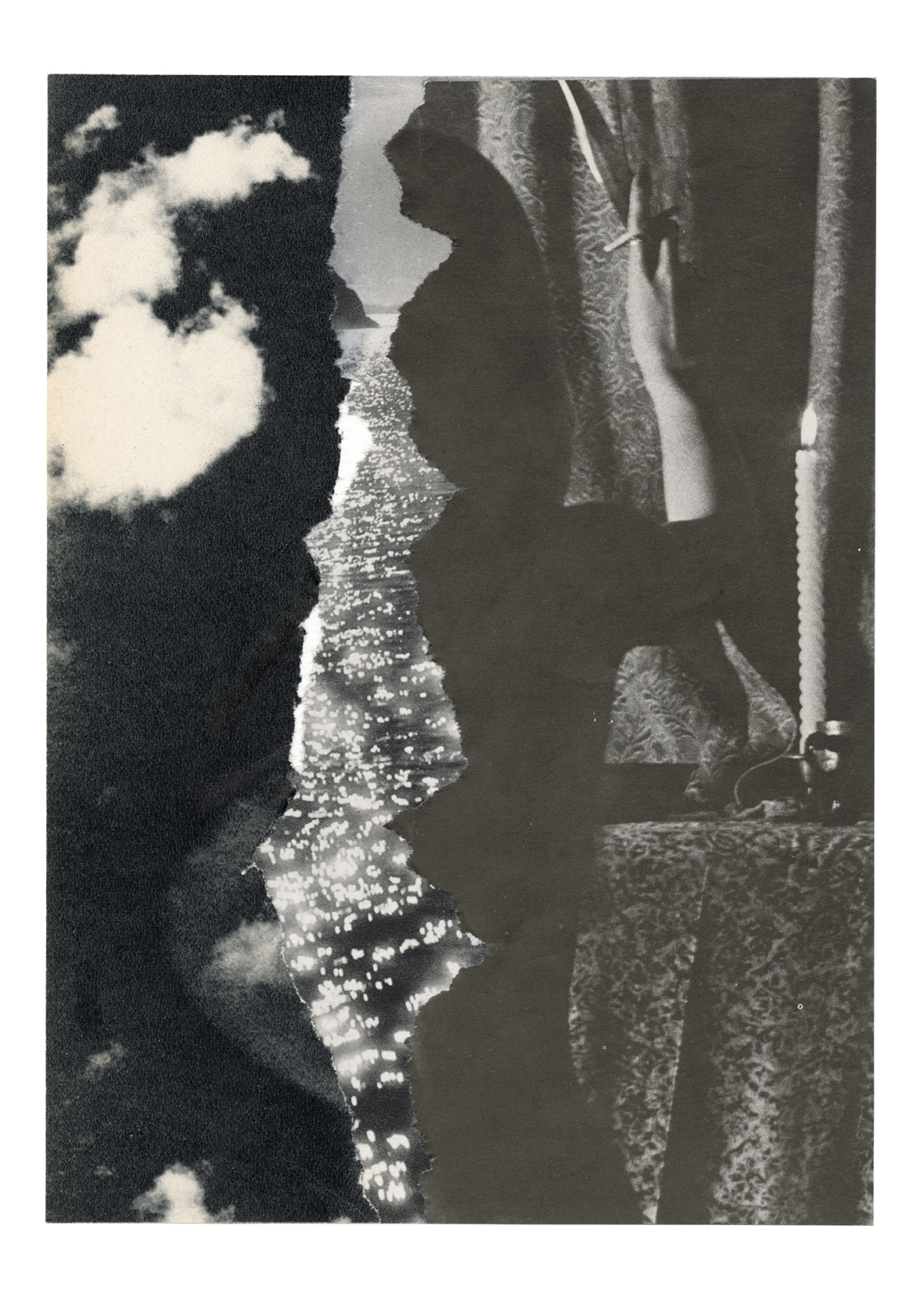 Under Blood Rain In Marble Maze series
(15 cm x 21 cm), collage on paper, 2025 