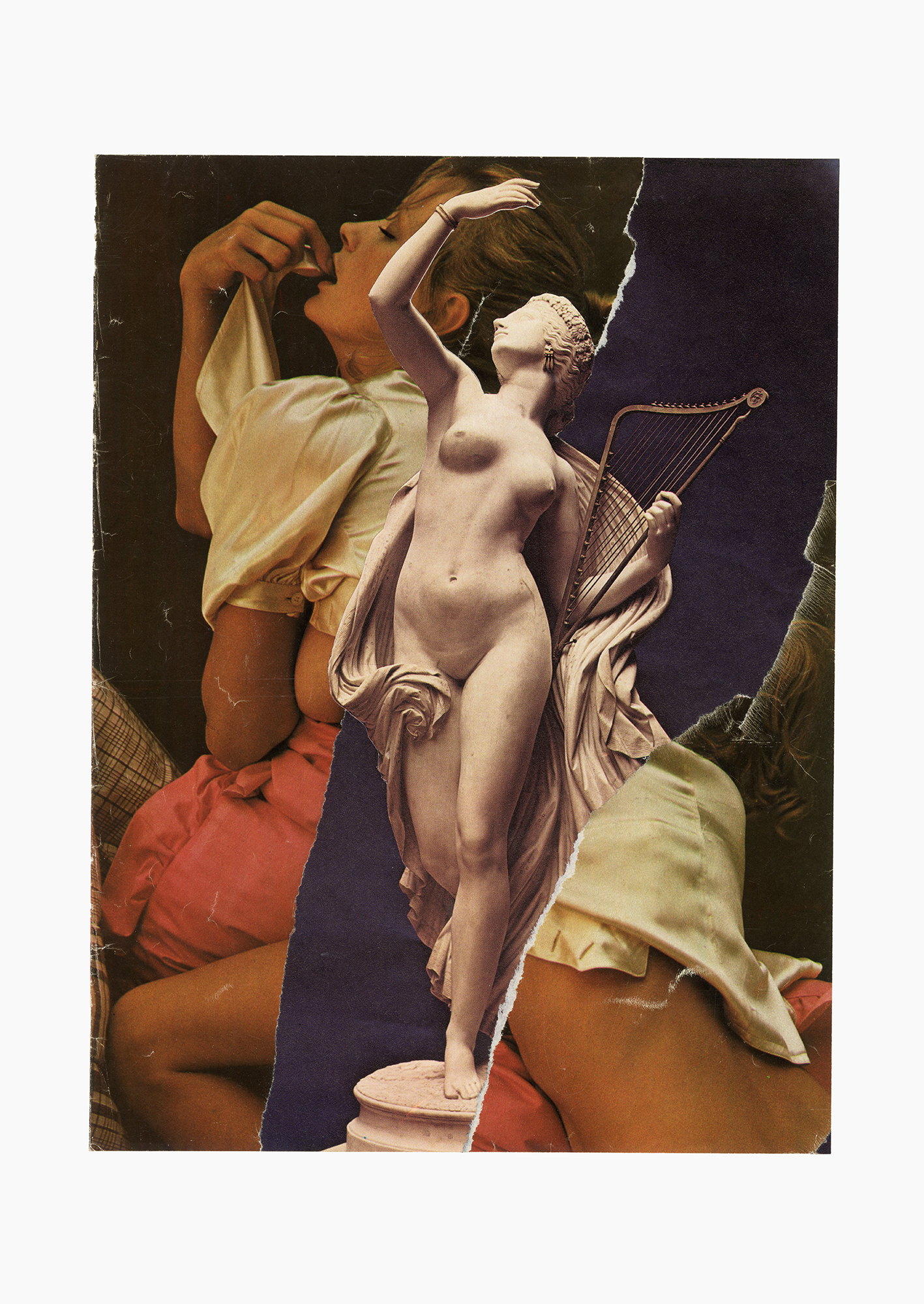 Under Blood Rain In Marble Maze series
(25,5 cm x 36 cm), collage on paper, 2025 