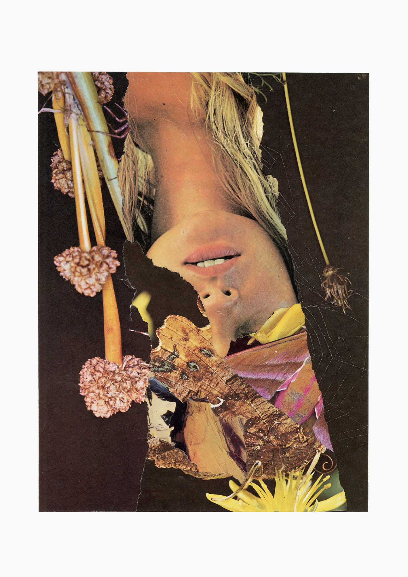 Under Blood Rain In Marble Maze series
(25,5 cm x 36 cm), collage on paper, 2025 