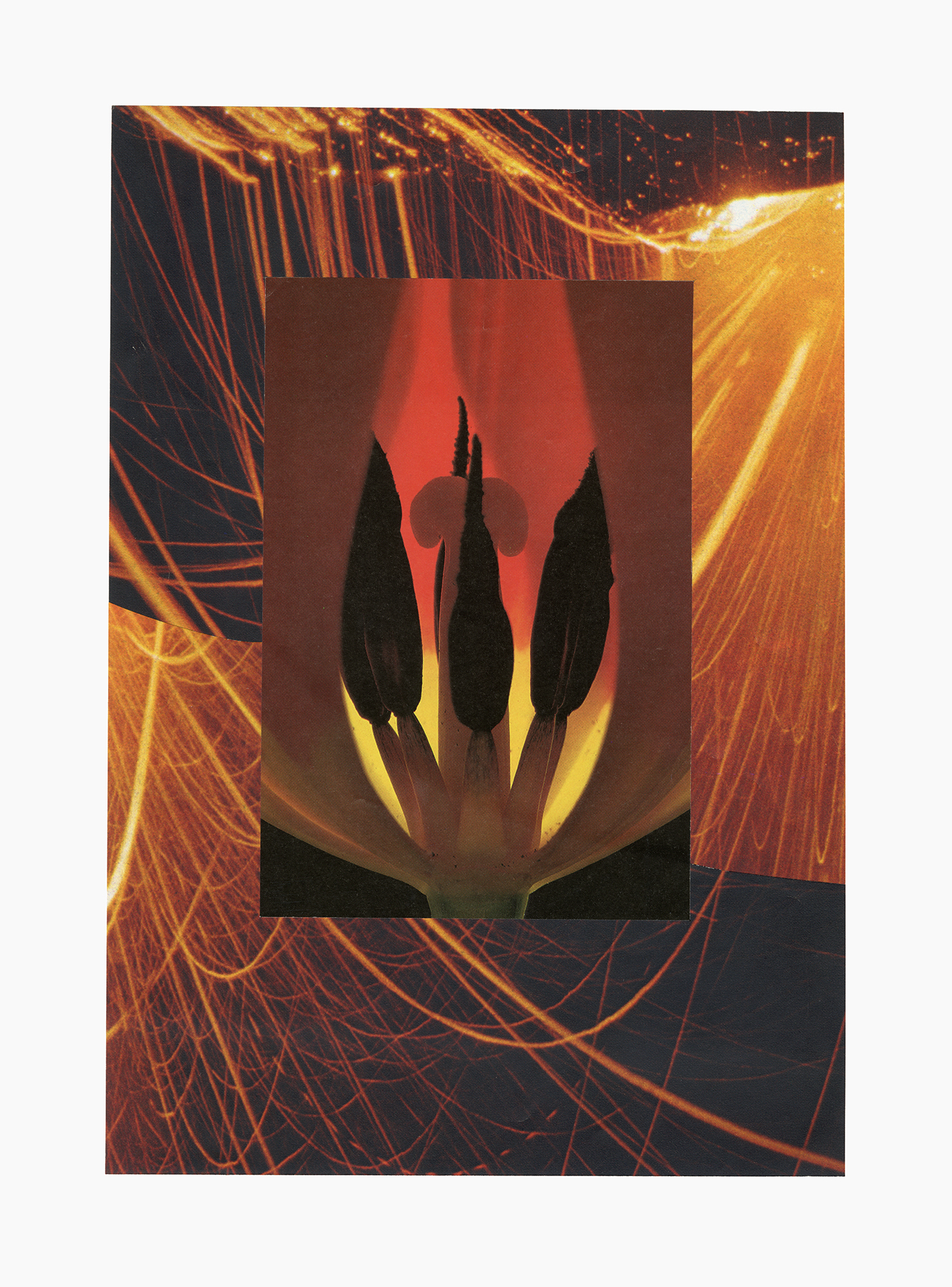 Under Blood Rain In Marble Maze series
(30,5 cm x 41 cm), collage on paper, 2025 