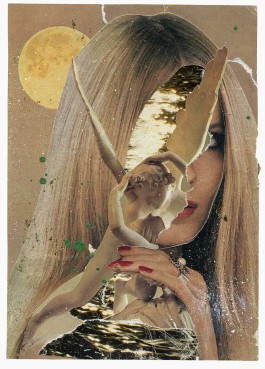 Altar Bodies series
(15 cm x 21 cm), collage, gold leaf, acrylic on paper, 2025 