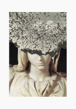 Under Blood Rain In Marble Maze series
(25,5 cm x 36 cm), collage on paper, 2025 