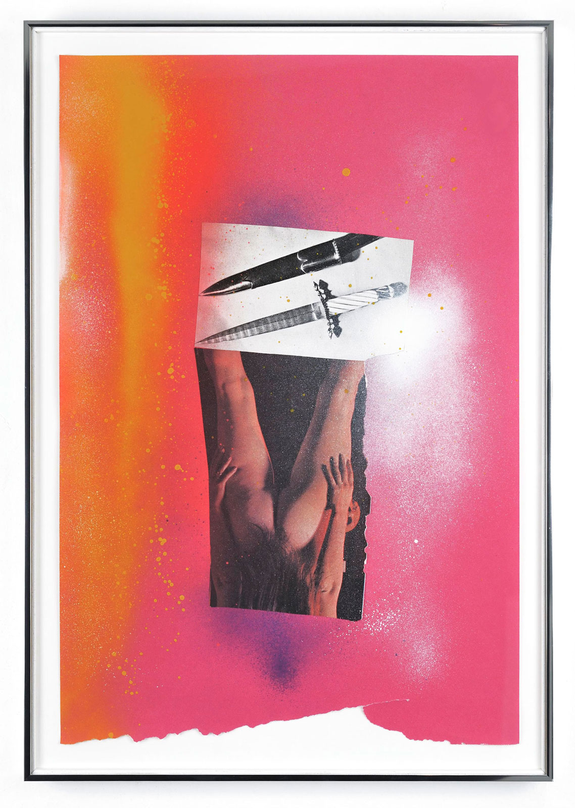 Untitled
(33 cm x 46 cm), collage, acrylic, glitter on paper, 2012 