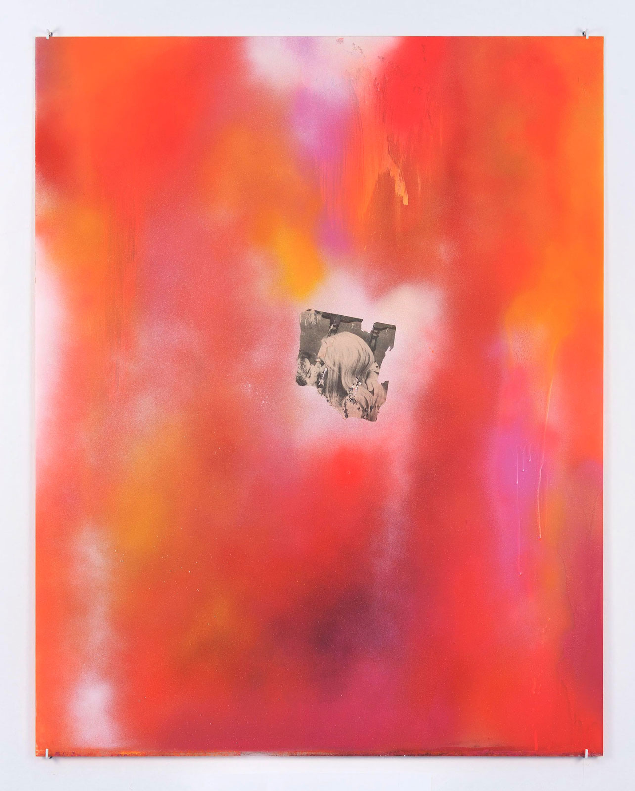 Suburban Summer Blues
(90 cm x 120 cm), acrylic, collage on glass, 2012 