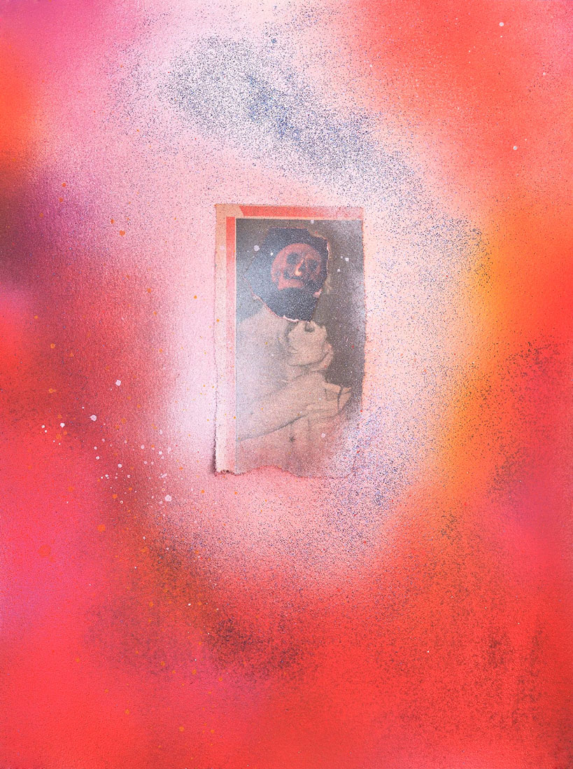 Girl + Death II
(28,5 cm x 38 cm), collage, acrylic, glitter on paper, 2012 