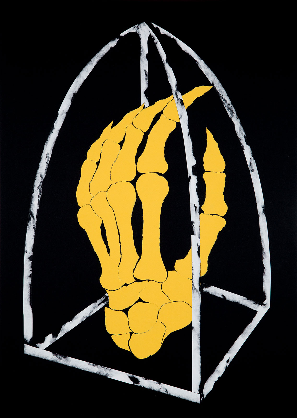 Orphan Hand 
(50 cm x 70 cm), paper cut-out collage, 2018 