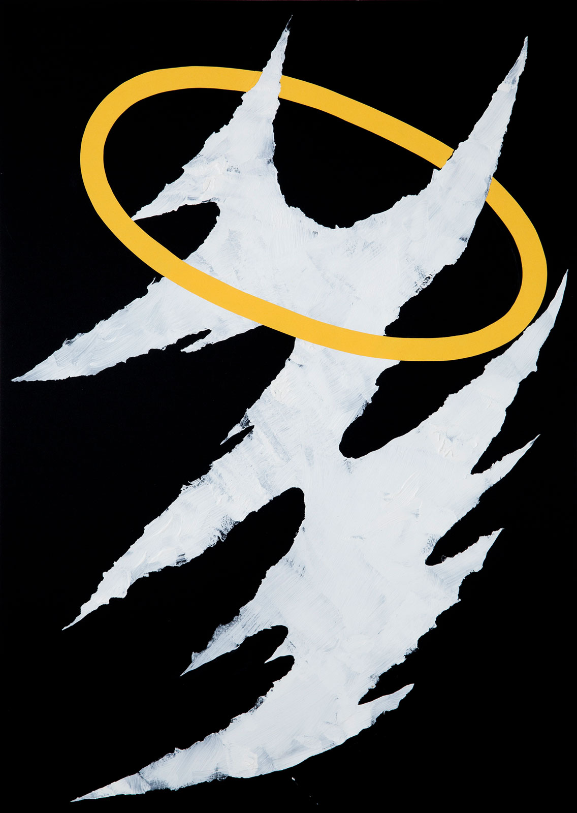 Soul Destroyer
(50 cm x 70 cm), paper cut-out collage, acrylic on paper, 2018
 