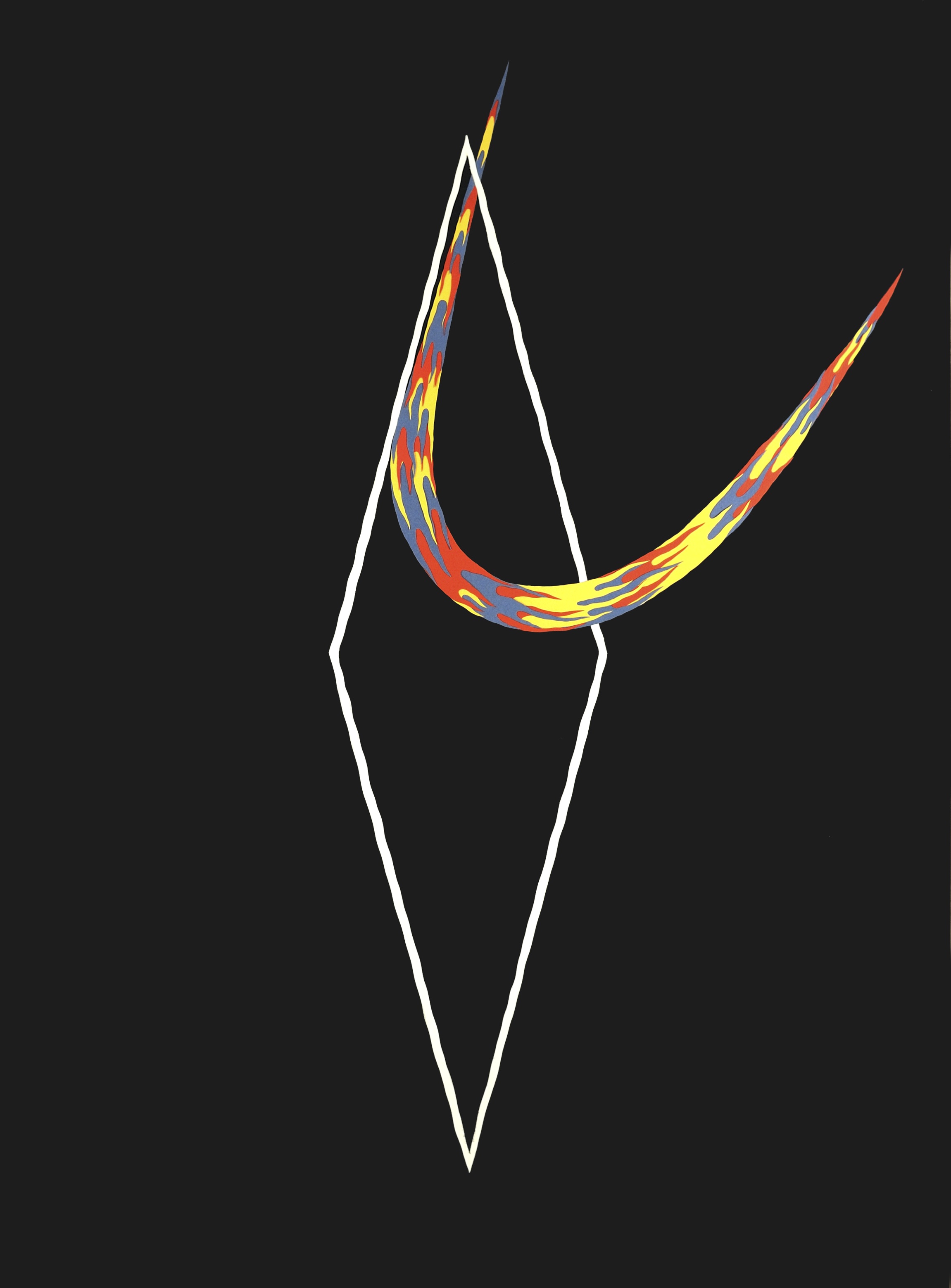 Black Mirror II
(57 cm x 77 cm), paper cut-out collage, 2010 