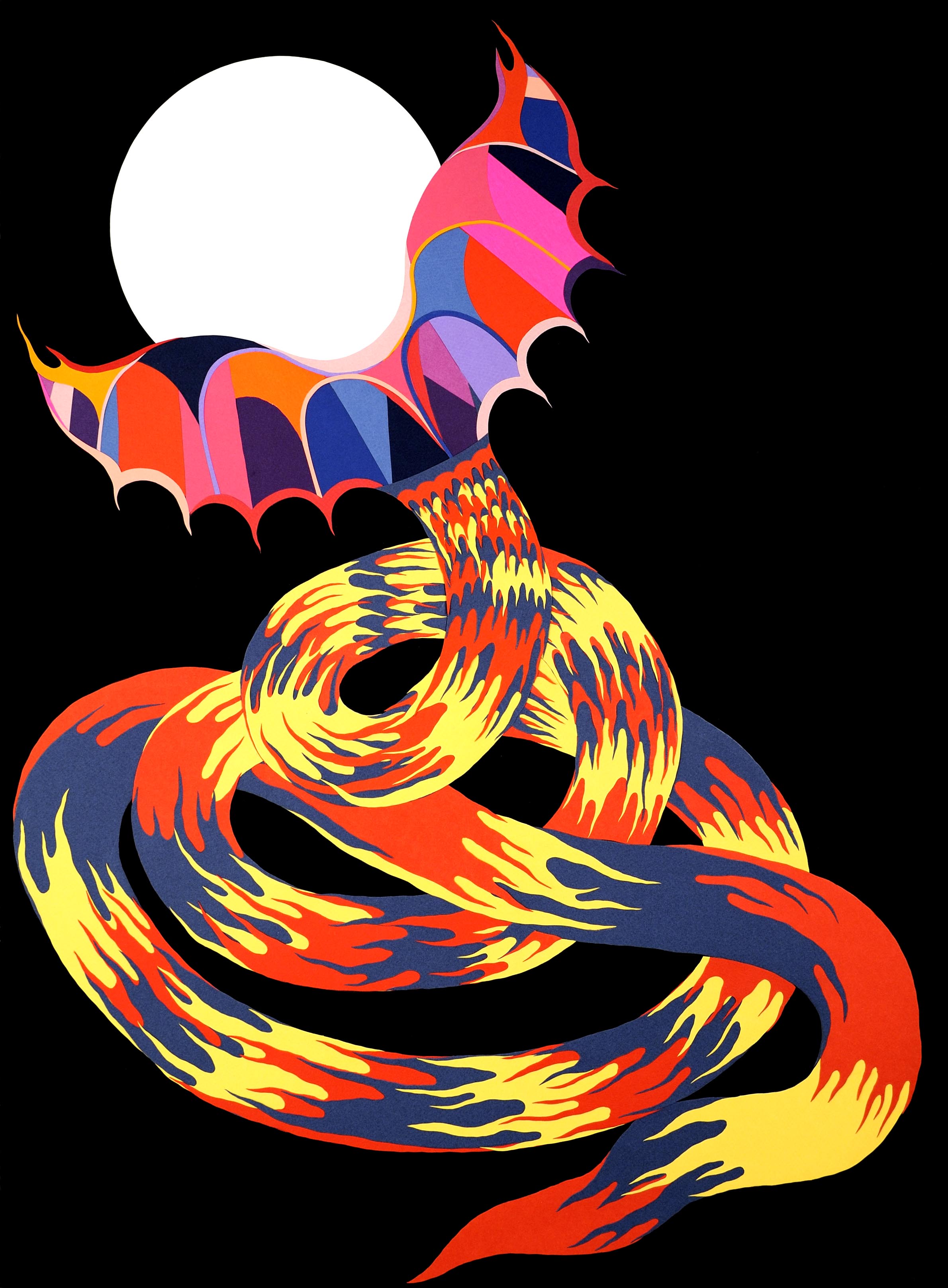 Ritual Figure
(57 cm x 77 cm), paper cut-out collage, 2010 