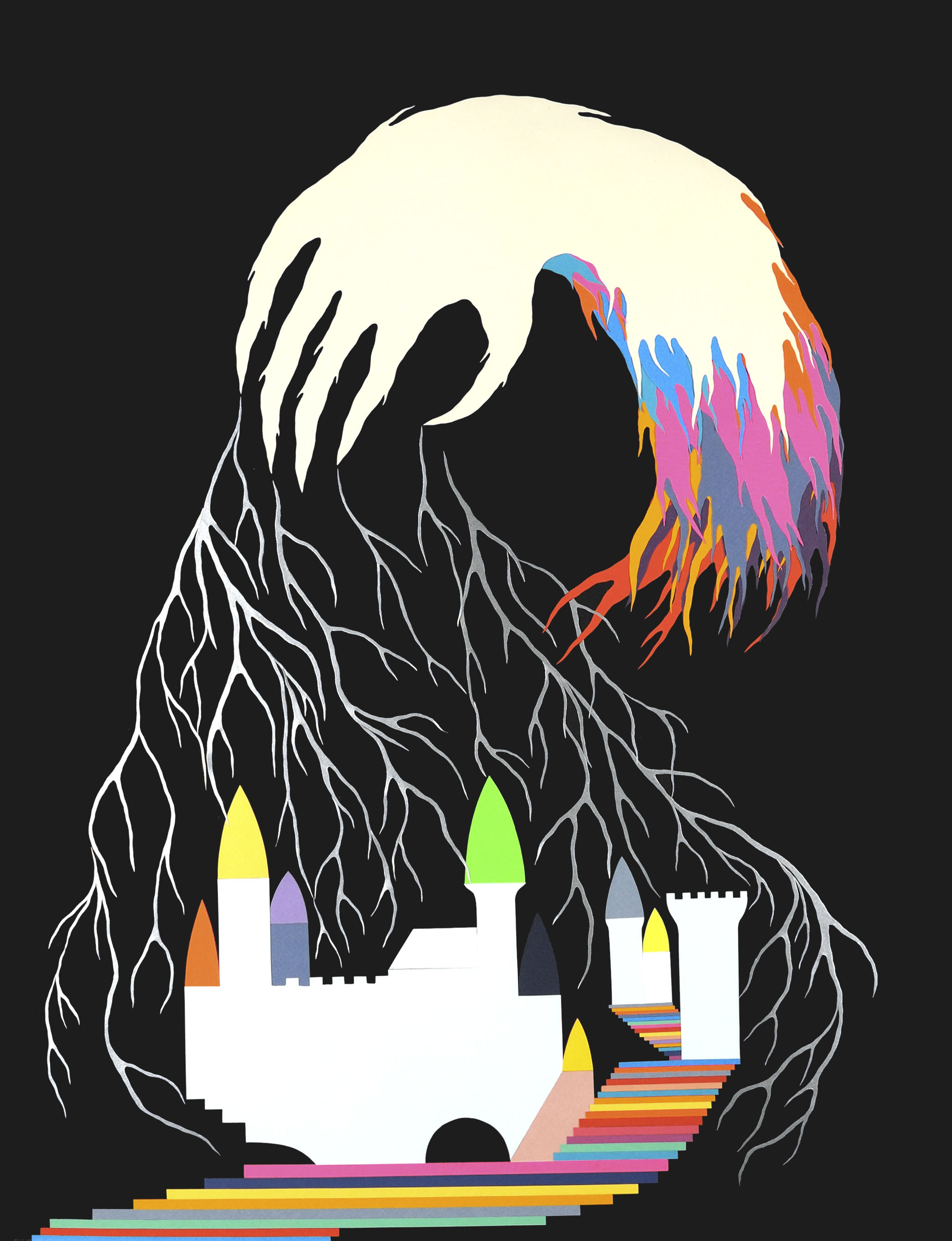 The Curse
(50 cm x 65 cm), paper cut-out collage, 2010 