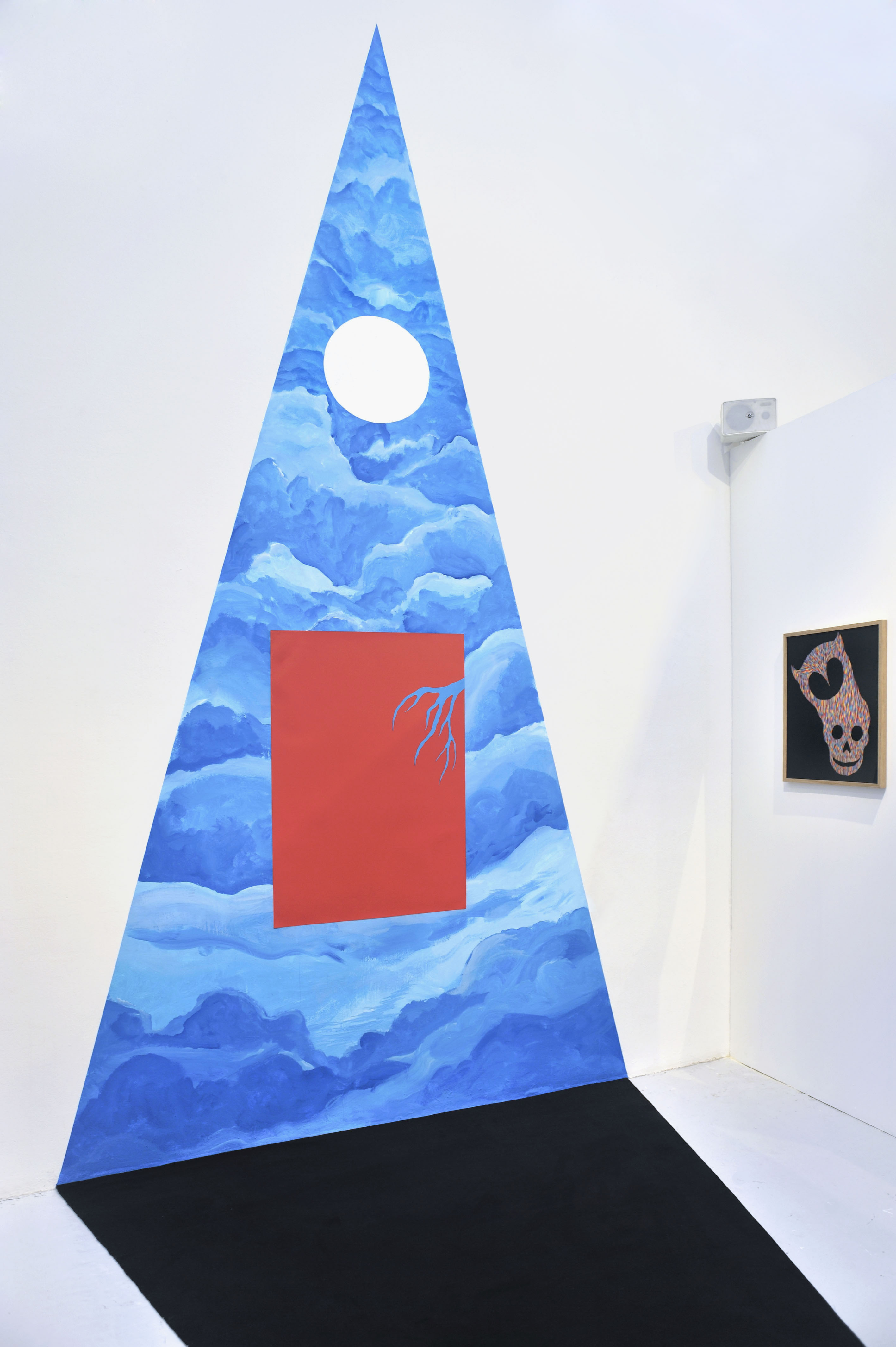 Musique Plastique
installation view (mural in collaboration with Jason Glasser), group show at Galerie du Jour agnès b., Paris, 2011 