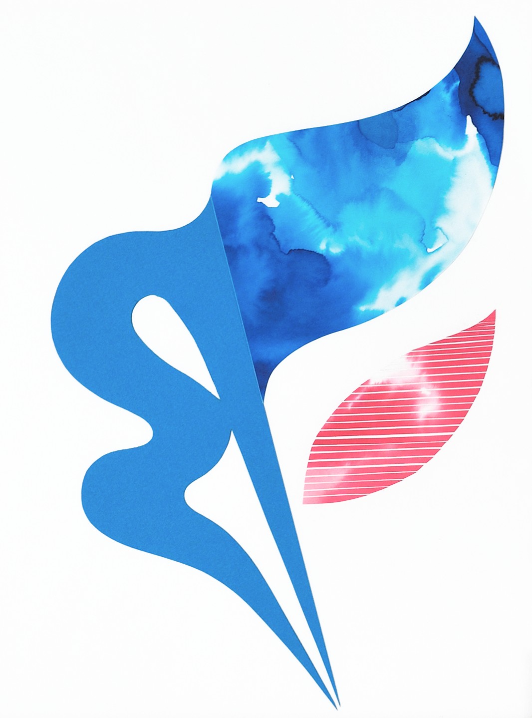 Stairs/Spectral Voyage III
(25,5 cm x 33 cm), India ink, paper cut-out collage, 2011 