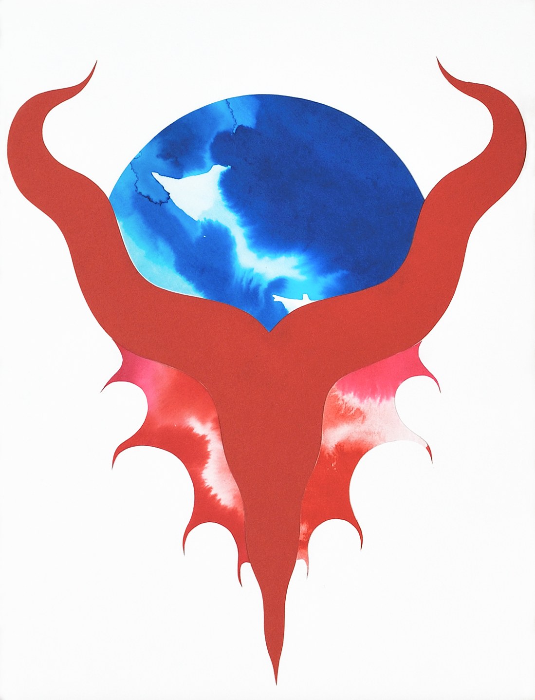 Stairs/Spectral Voyage I
(25,5 cm x 33 cm), India ink, paper cut-out collage, 2011 