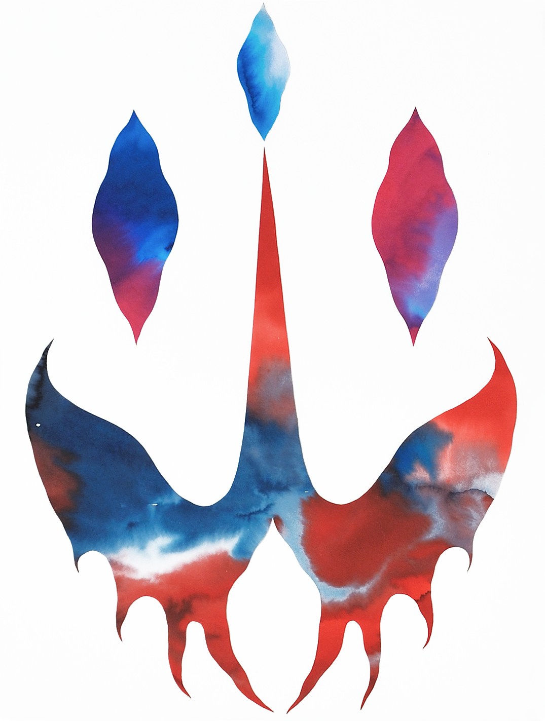 Stairs/Spectral Voyage IV
(25,5 cm x 33 cm), India ink, paper cut-out collage, 2011 