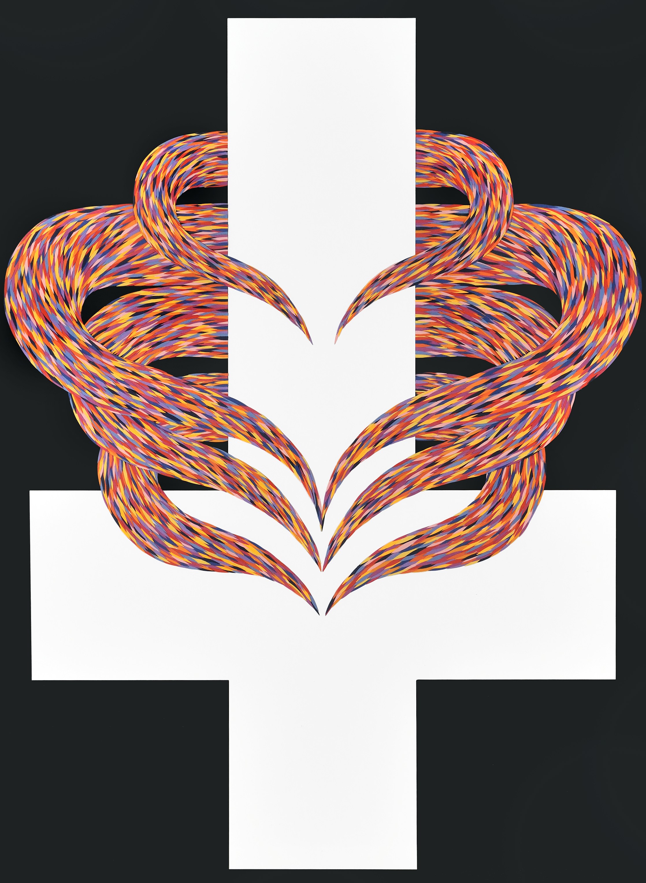 Shadow Of Your Love
(57 cm x 77 cm), paper cut-out collage, 2011 