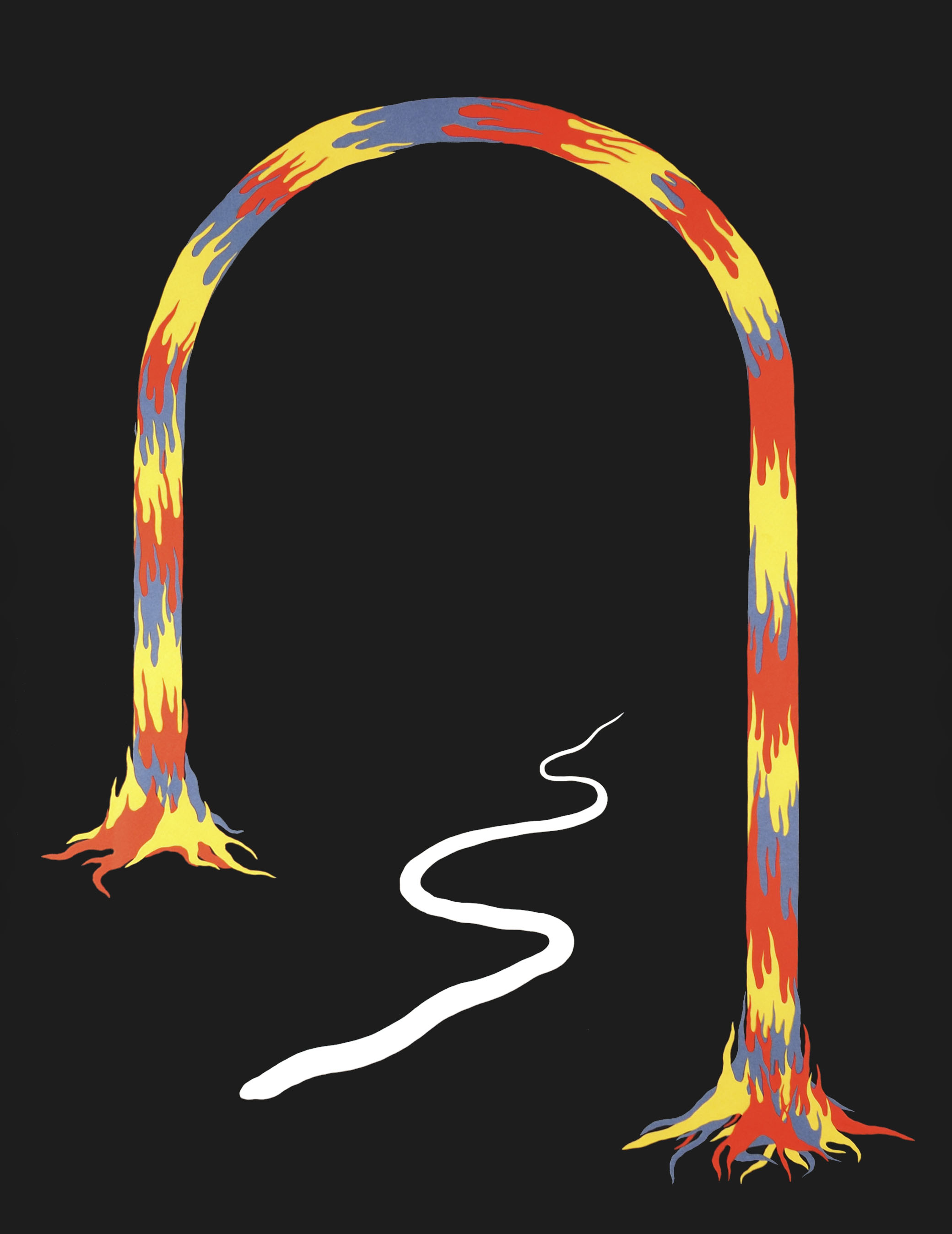 Snake + Arch
(50 cm x 65 cm), paper cut-out collage, 2010 