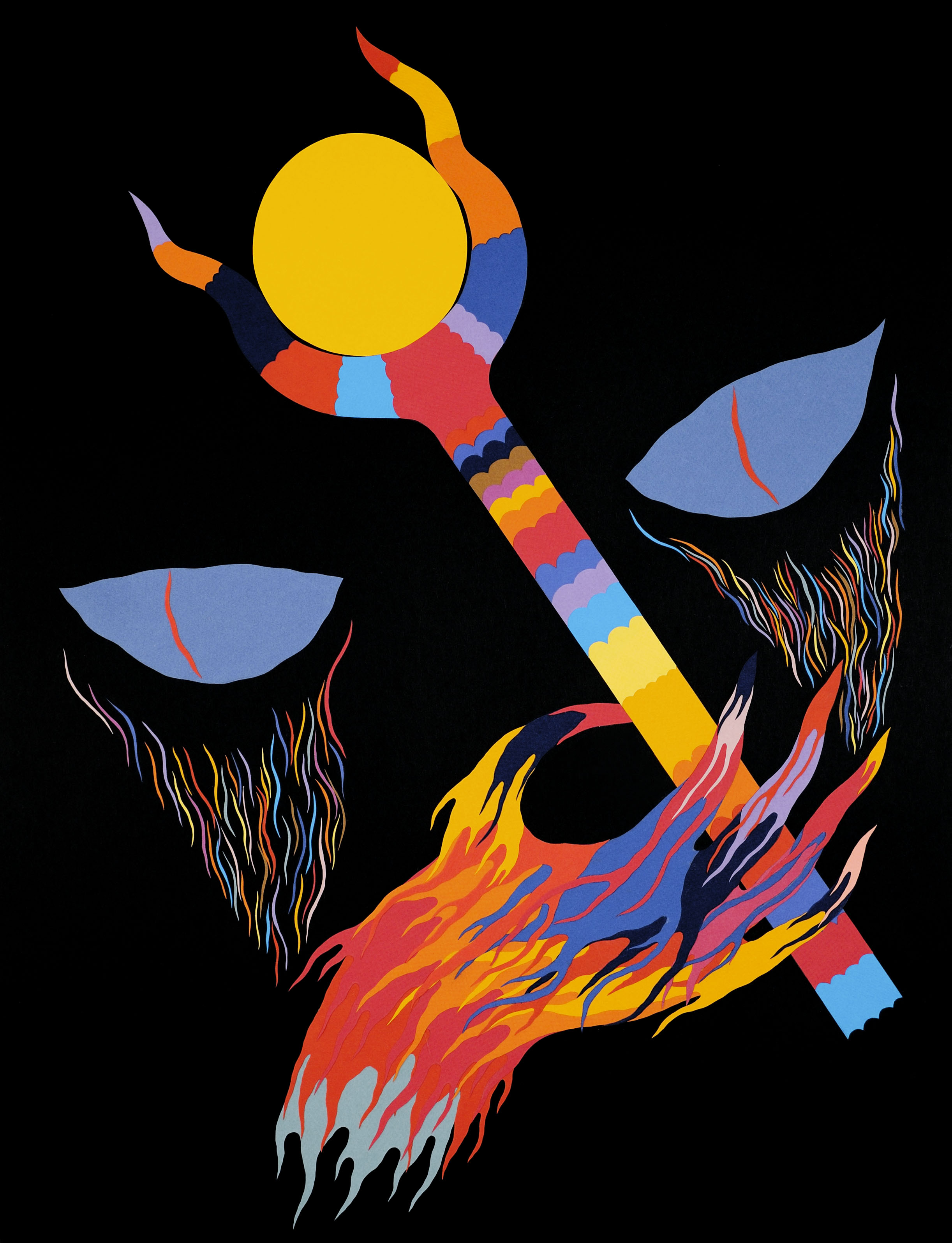 Rise, Rise, Rise
(50 cm x 65 cm), paper cut-out collage, 2010 