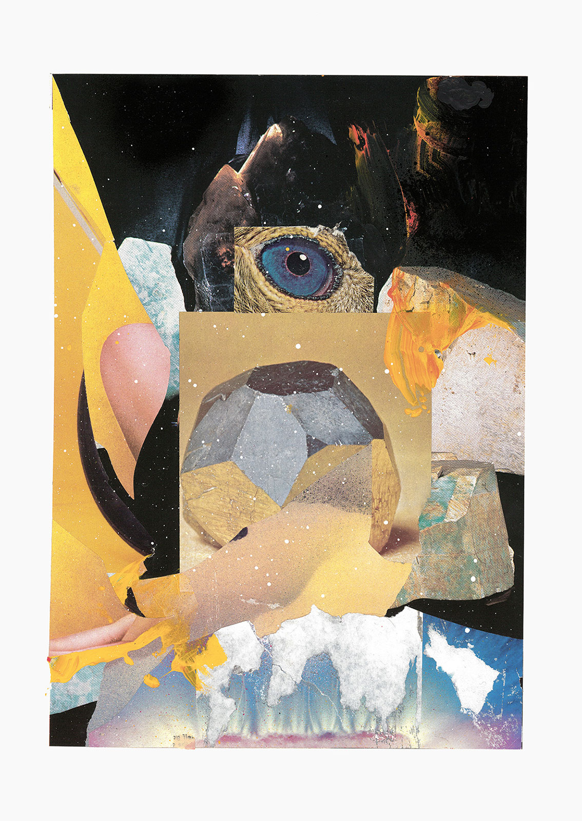 Gutter Magik Revisited series
(25,5 cm x 36 cm), acrylic, collage on paper, 2015 