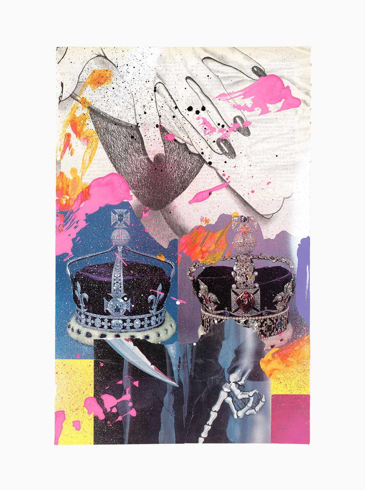 Gutter Magik Revisited series
(30,5 cm x 41 cm), acrylic, collage on paper, 2015 