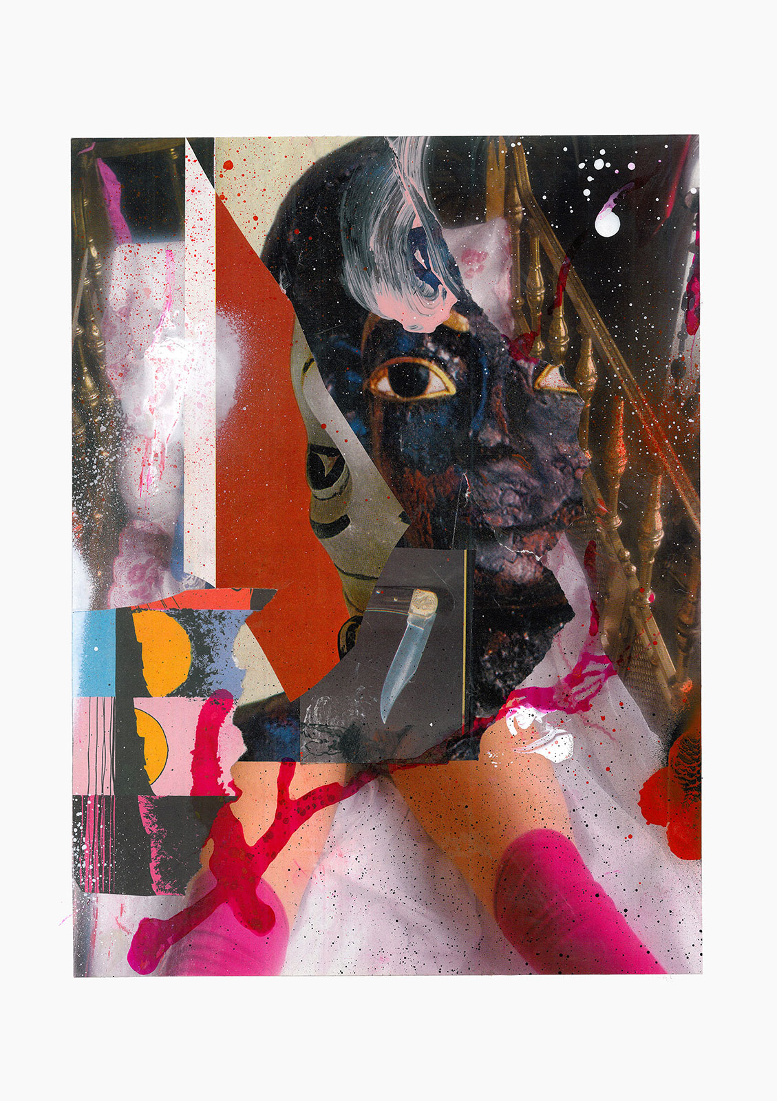 Gutter Magik Revisited series
(25,5 cm x 36 cm), acrylic, collage on paper, 2016 
