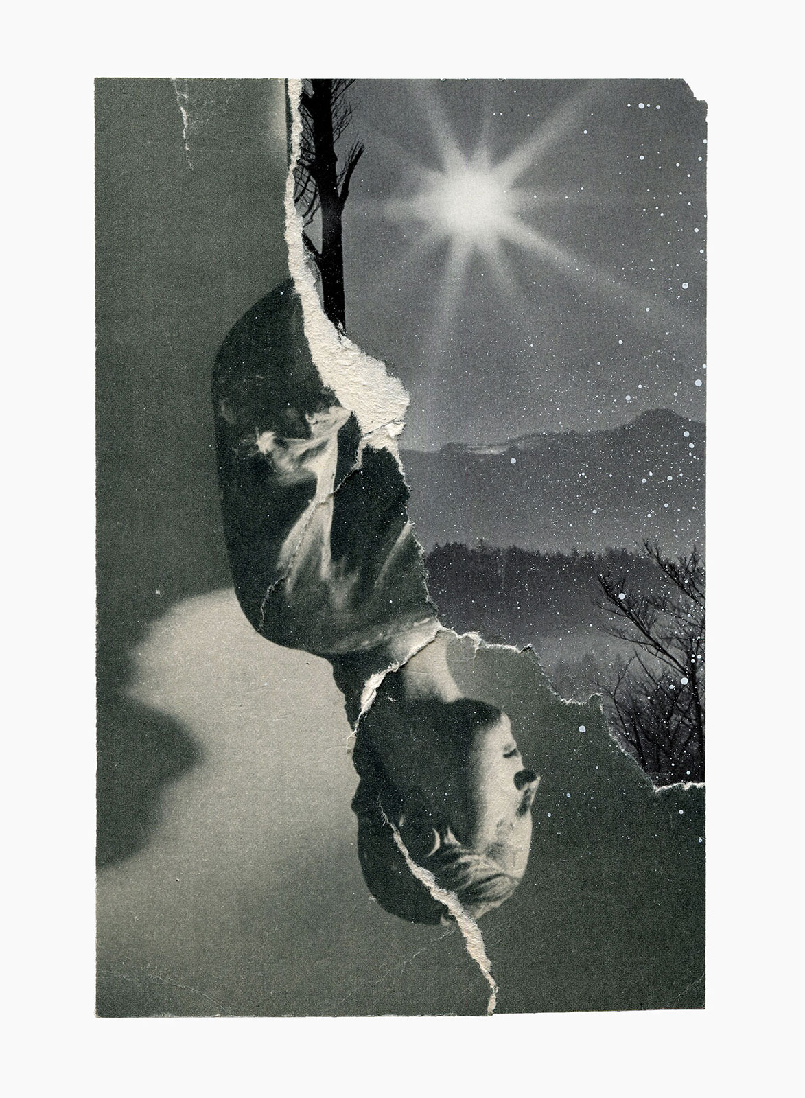 Inner Night series
(15 cm x 21 cm), collage, acrylic on paper, 2018 