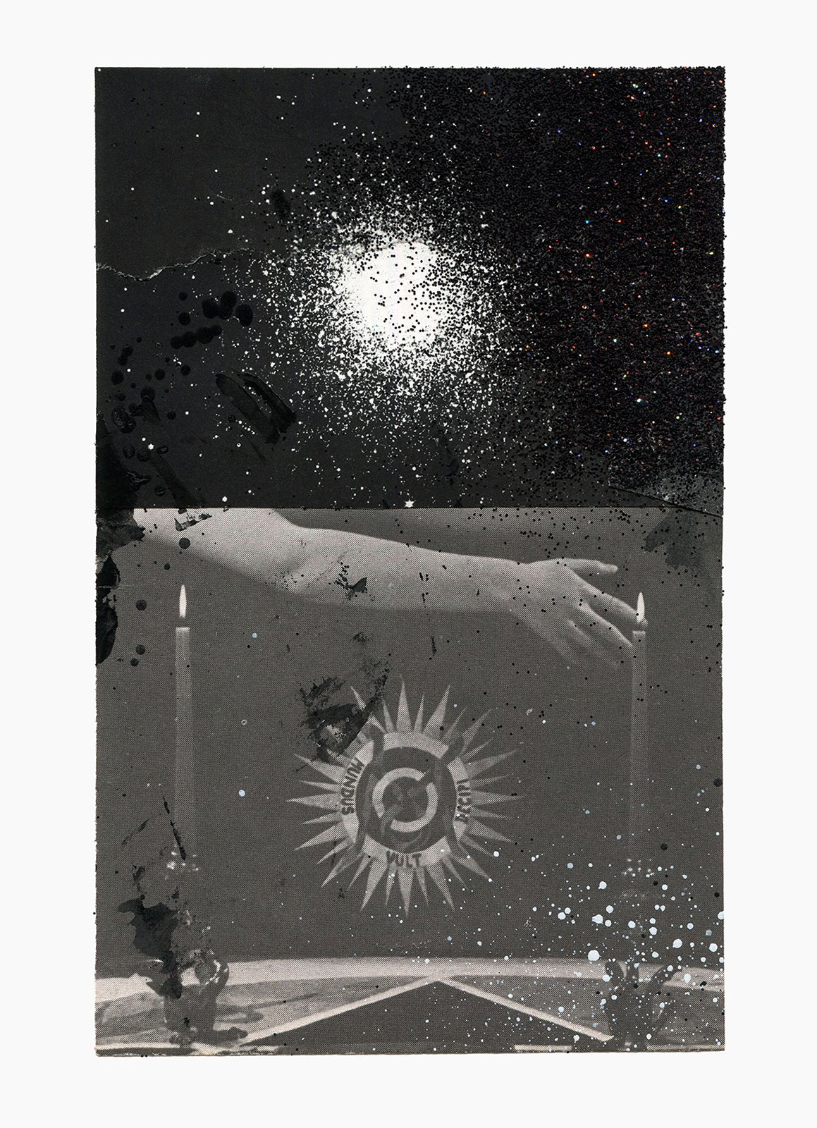 Inner Night series
(15 cm x 21 cm), collage, acrylic, glitter on paper, 2018 