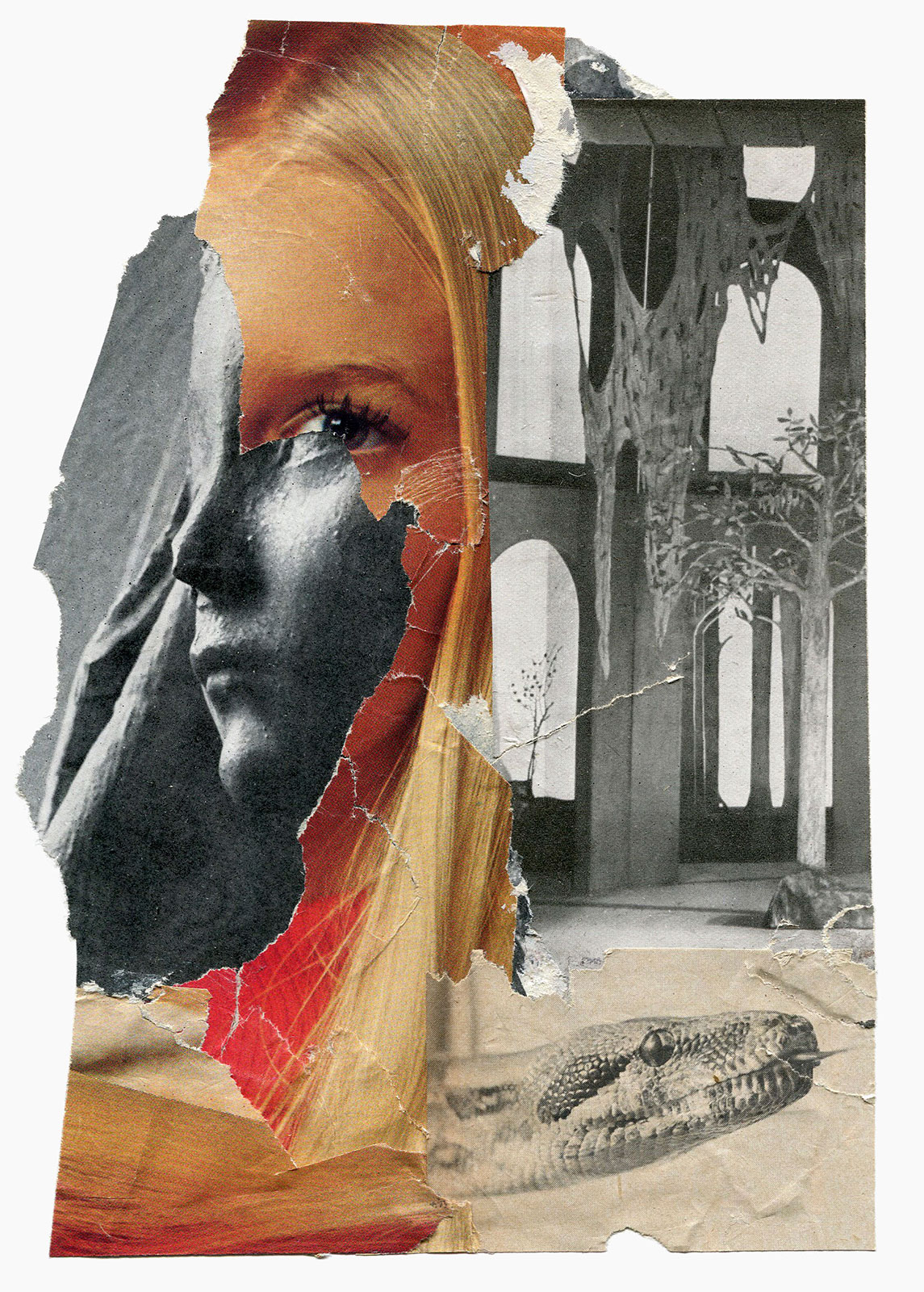 Inner Night series
(15 cm x 21 cm), collage on paper, 2018 