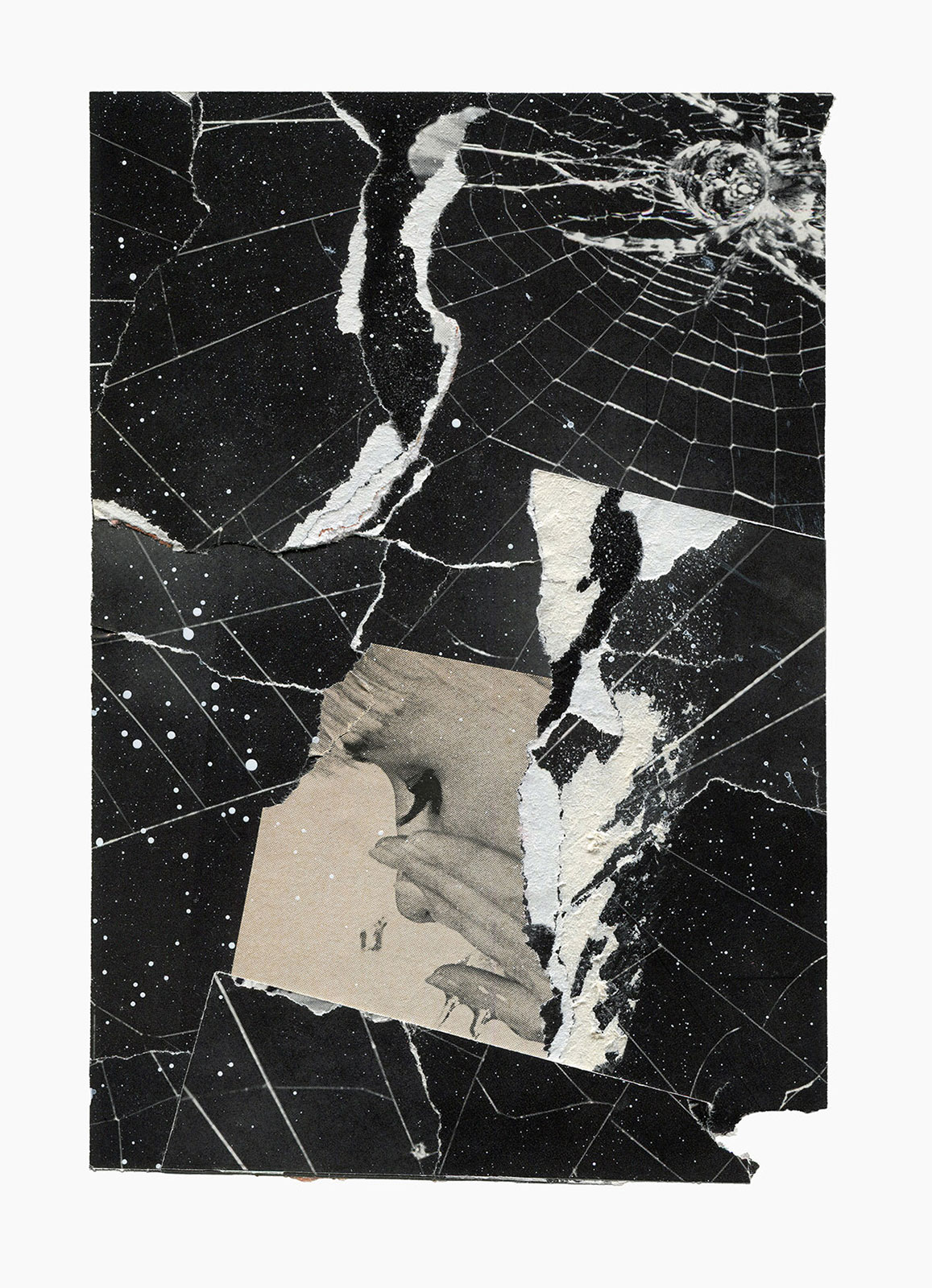 Inner Night series
(15 cm x 21 cm), collage, acrylic on paper, 2018 