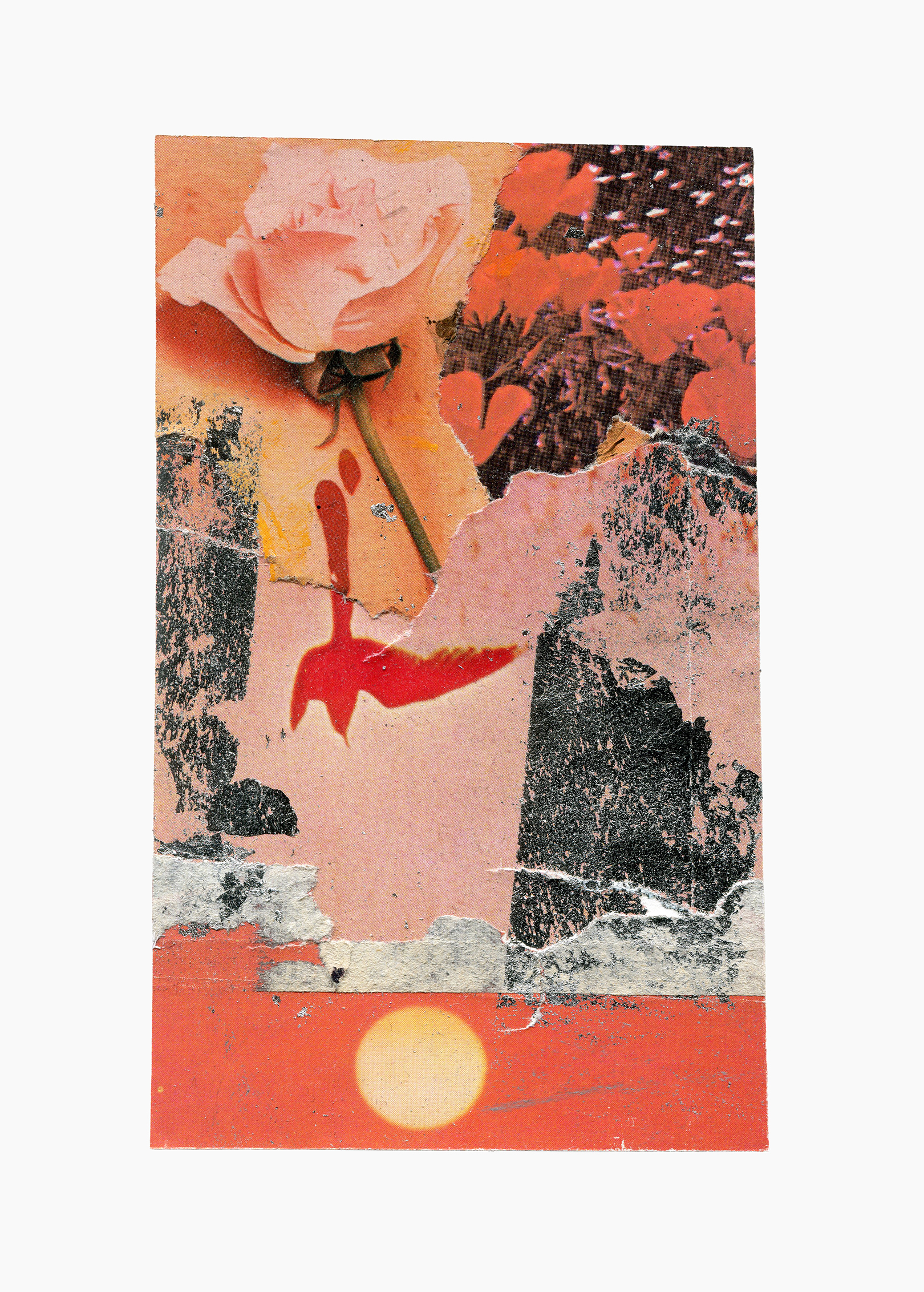 Inner Night series
(15 cm x 21 cm), collage, acrylic, silver leaf on paper, 2019 