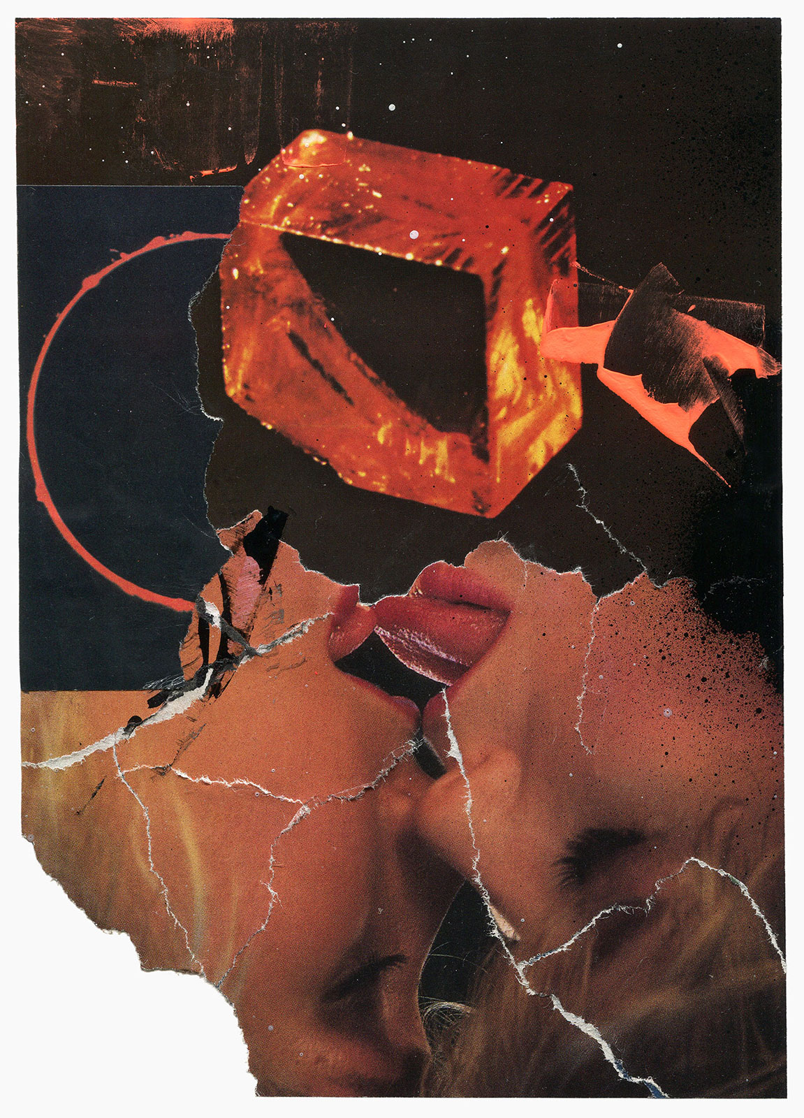 Inner Night series
(15 cm x 21 cm), collage, acrylic on paper, 2018 