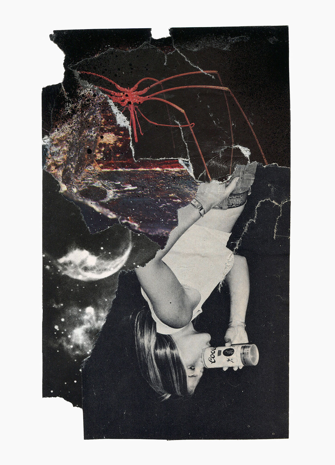 Inner Night series
(15 cm x 21 cm), collage, acrylic on paper, 2018 