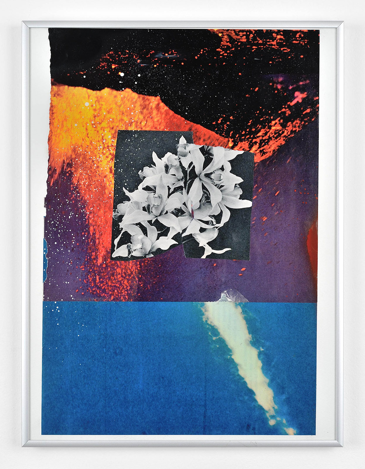 sick saints ( sin- keen: in acheen skies
(30,5 cm x 41 cm), collage, acrylic on paper, 2015 