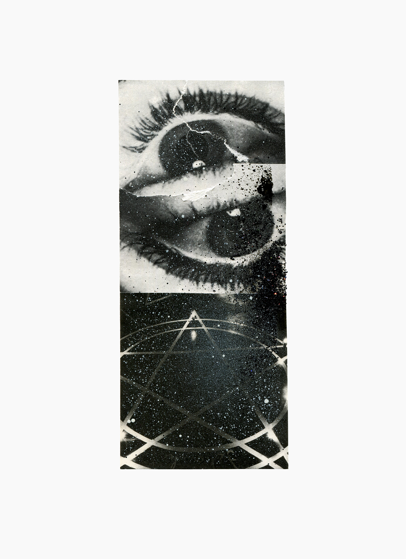 Untitled
(15 cm x 21 cm), collage, glitter, acrylic on paper, 2020 