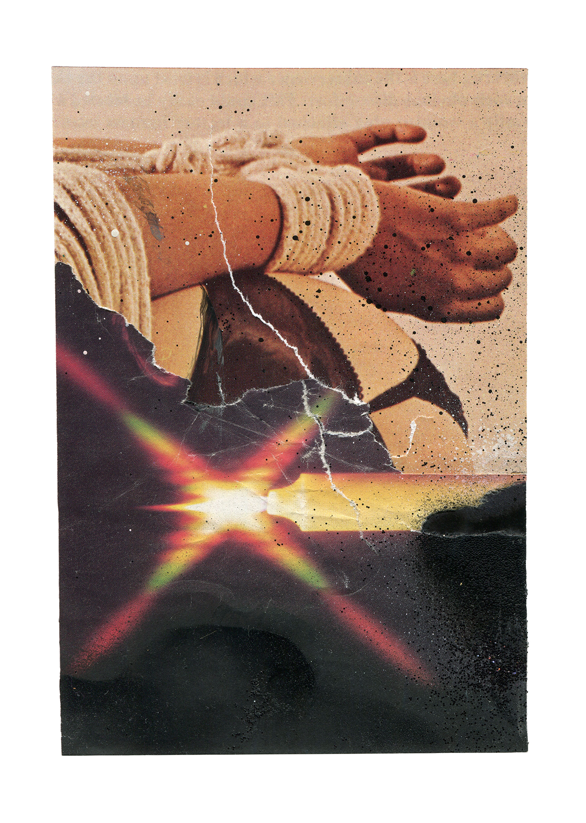 Untitled
(15 cm x 21 cm), collage, glitter, acrylic on paper, 2020 