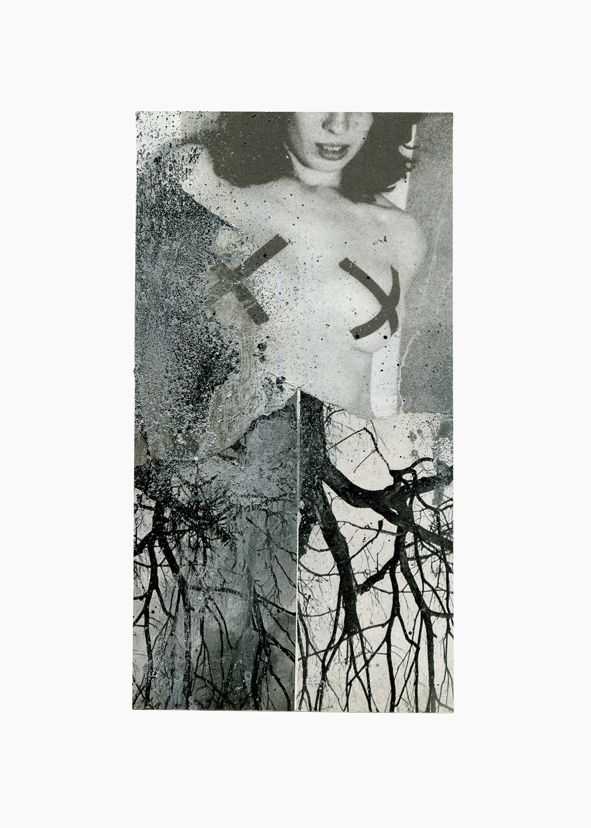 Untitled
(15 cm x 21 cm), collage, silver leaf, glitter, acrylic on paper, 2020 