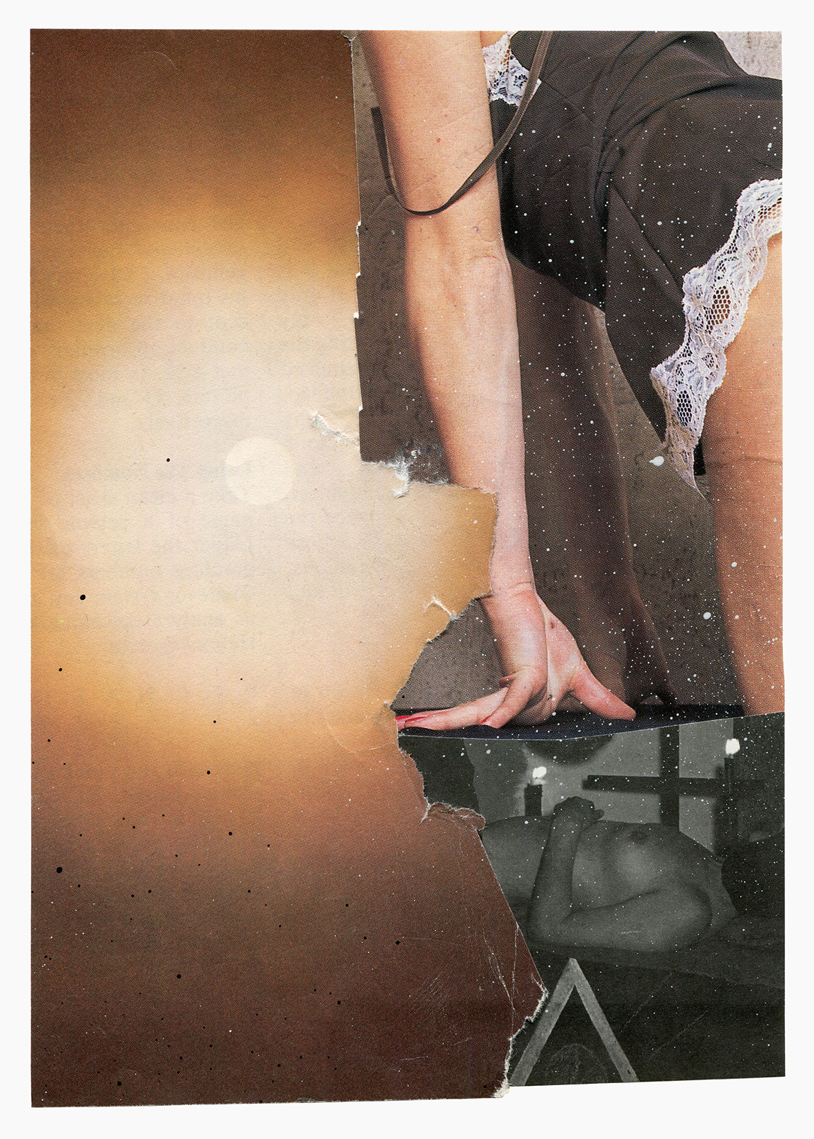 Untitled
(15 cm x 21 cm), collage, acrylic on paper, 2020 