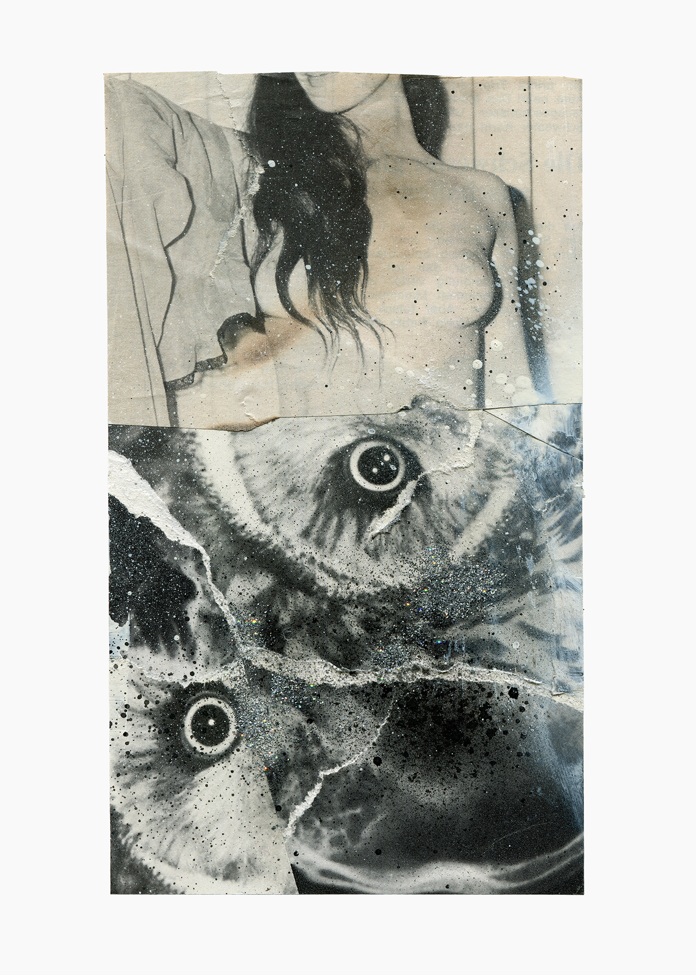 Inner Galaxies series
(15 cm x 21 cm), collage, glitter, acrylic on paper, 2021 